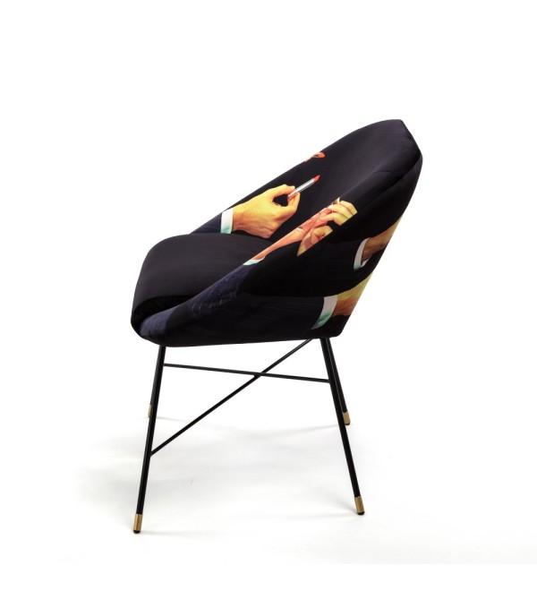 Обеденный стул Seletti Toiletpaper Furniture Black Lipsticks