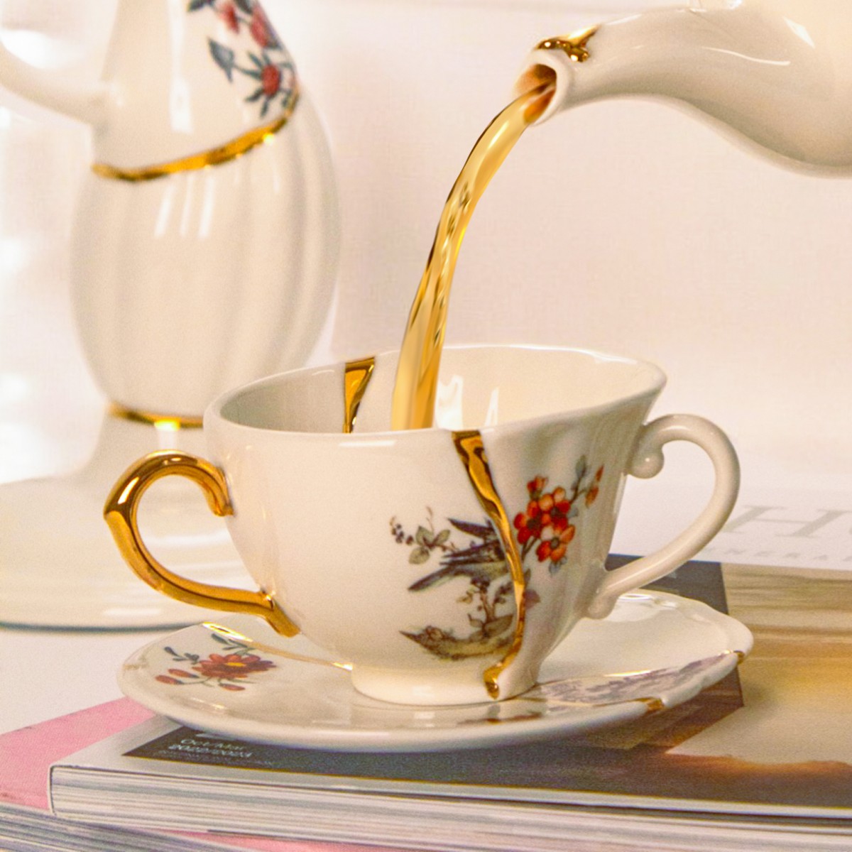 Чайная пара Seletti Kintsugi 1