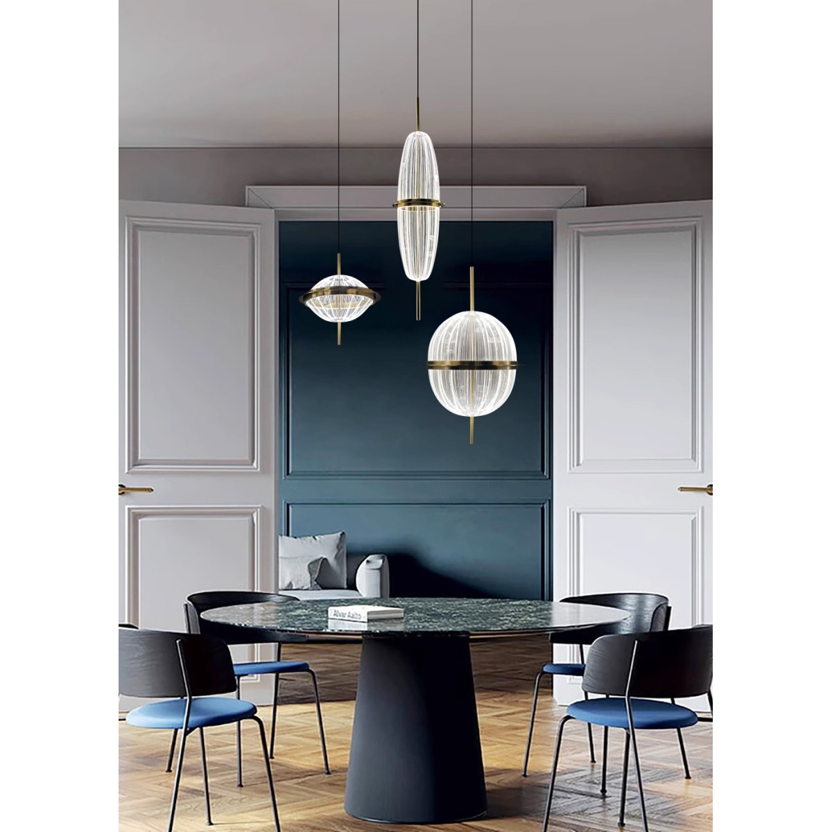 Подвесной светильник Delight Collection 8631P/C gold/clear