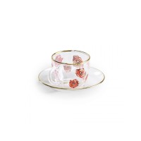 Кофейная пара Seletti Toiletpaper Glass Roses