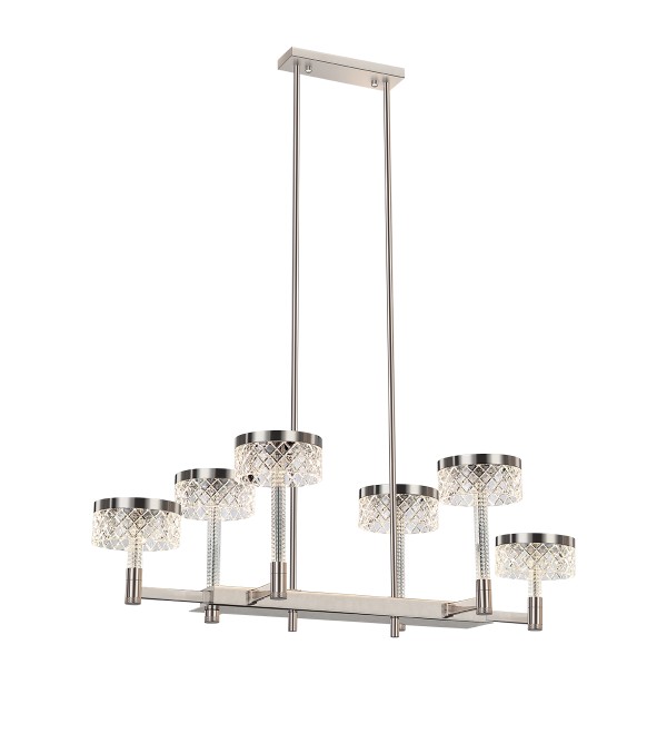 Люстра Delight Collection Diamond cut MD21020075-6B satin nickel