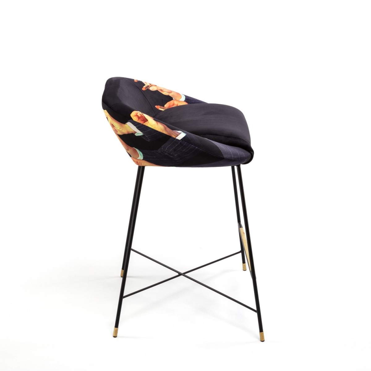Барный стул Seletti Toiletpaper Furniture Black Lipsticks