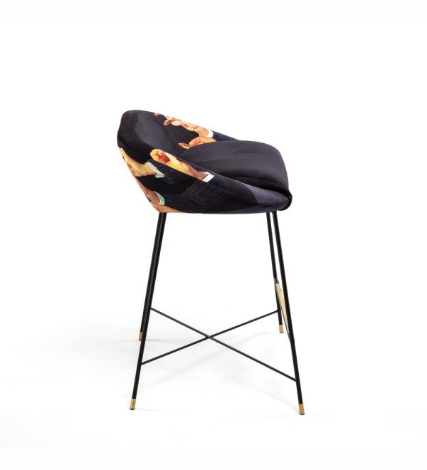Барный стул Seletti Toiletpaper Furniture Black Lipsticks