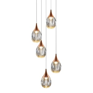 Подвесной светильник Delight Collection Stilla MD24001004-5A copper/clear