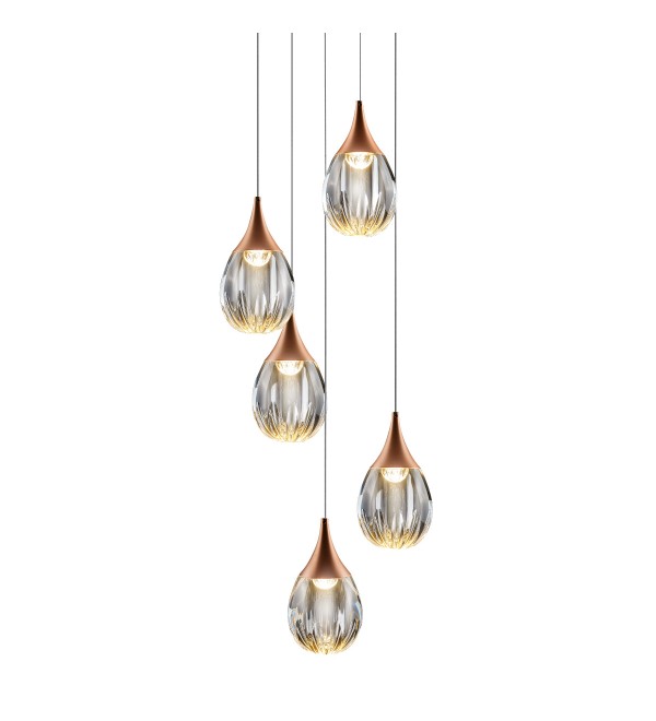 Подвесной светильник Delight Collection Stilla MD24001004-5A copper/clear