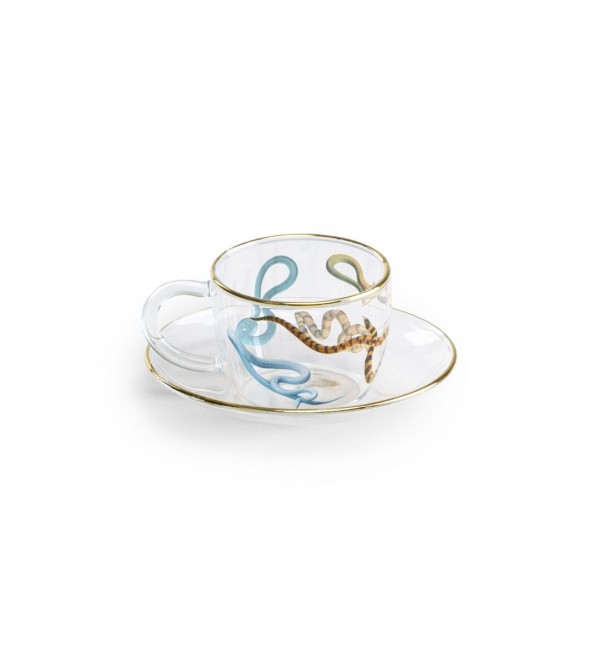 Кофейная пара Seletti Toiletpaper Glass Snakes