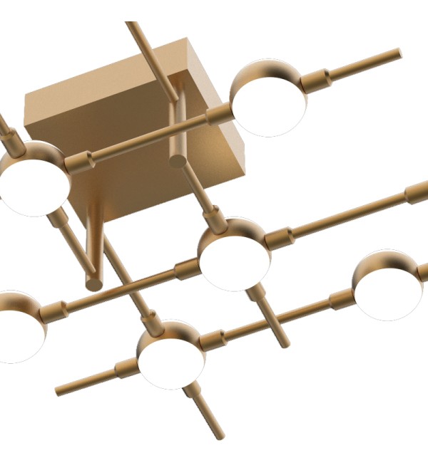 Потолочный светильник Delight Collection Molecular 10 gold