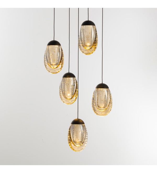 Подвесной светильник Delight Collection MD25090022-5A matt black/champagne