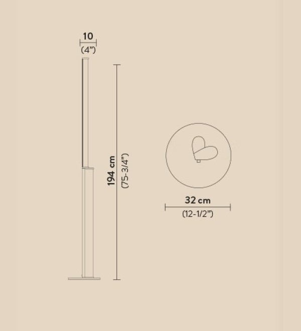 Торшер Slamp Modula Twisted light grey/plisse