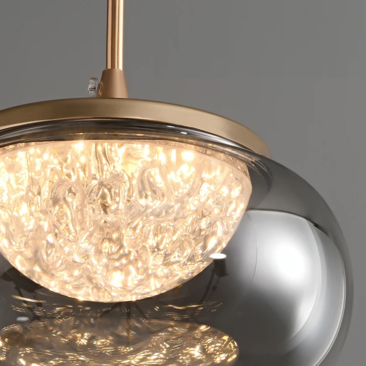 Подвесной светильник Delight Collection MT9128-1H gold/smoke
