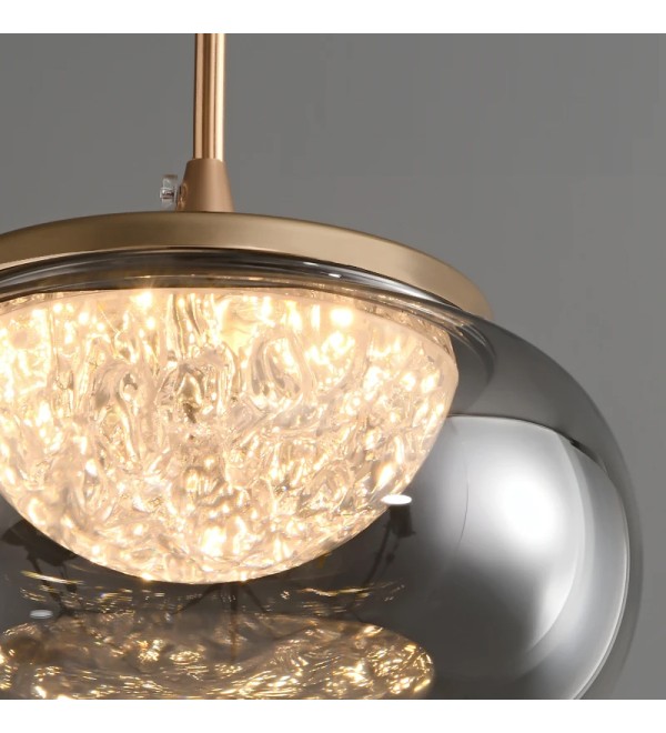 Подвесной светильник Delight Collection MT9128-1H gold/smoke