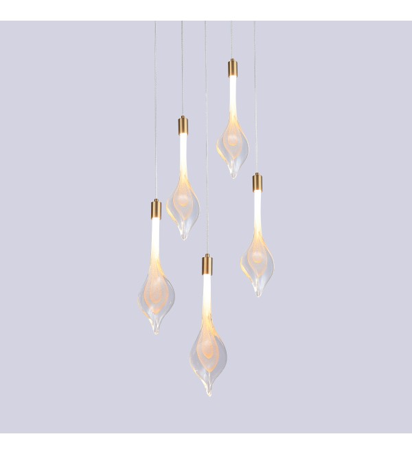 Подвесной светильник Delight Collection P98066-5 antique brass