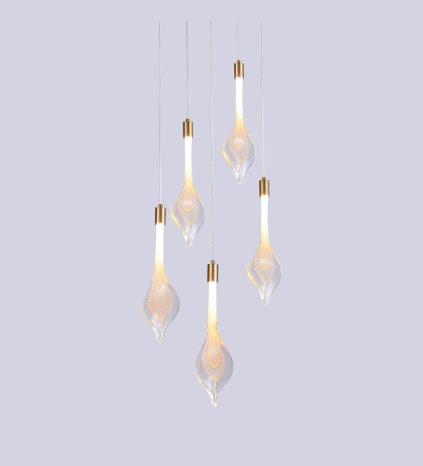 Подвесной светильник Delight Collection P98066-5 antique brass