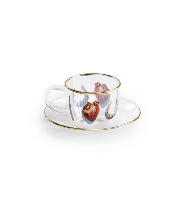 Кофейная пара Seletti Toiletpaper Glass I Love You