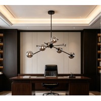 Люстра Delight Collection 9303P-6 black/smoky