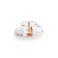 Кофейная пара Seletti Toiletpaper Glass Tongue