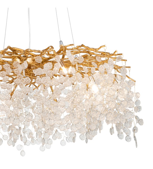 Люстра Delight Collection Shiro-noda FTB006R-100 brass/clear