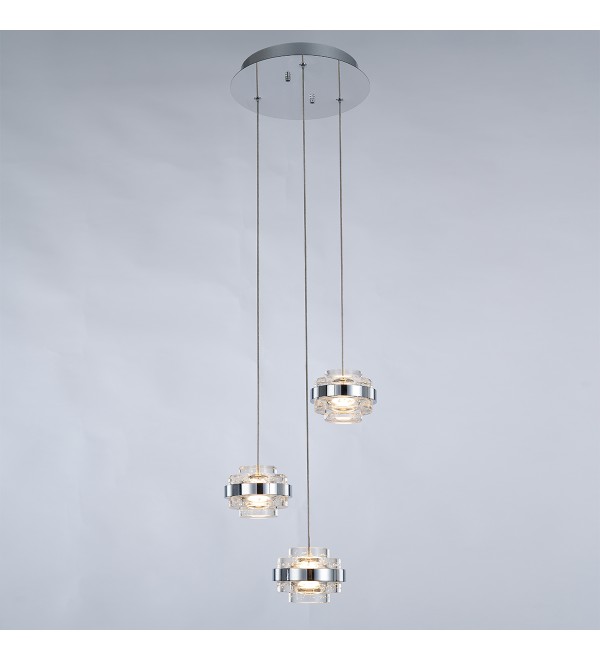 Подвесной светильник Delight Collection Indiana MD22030002-3A chrome/clear