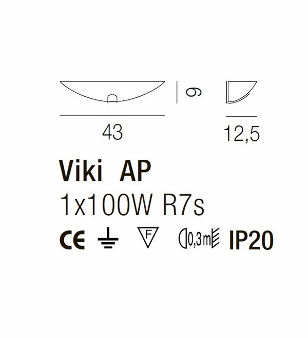 Настенный светильник Vistosi AP VIKI VE
