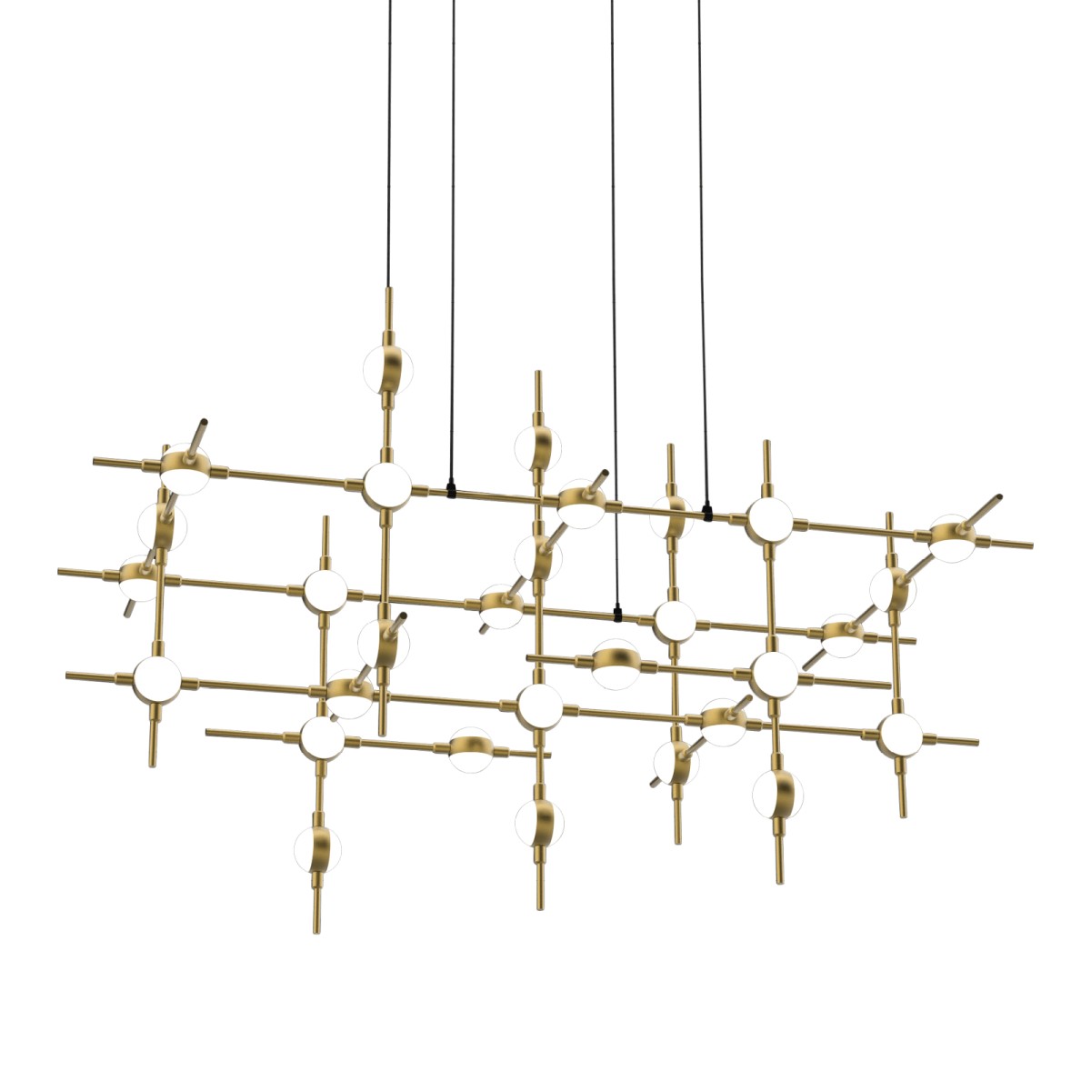 Люстра Delight Collection Molecular 30 black/gold