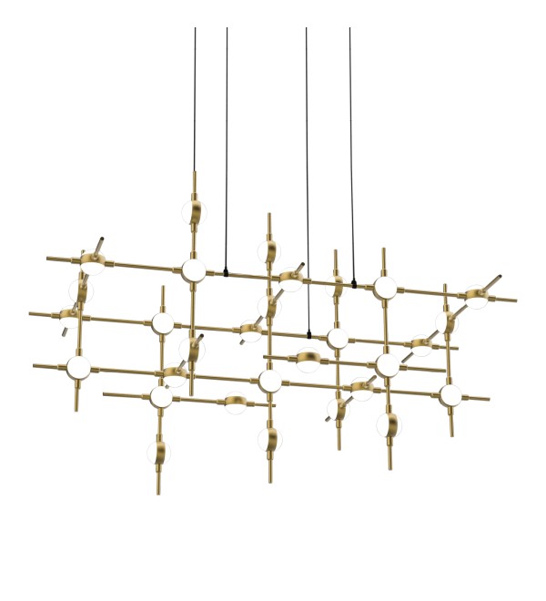 Люстра Delight Collection Molecular 30 black/gold