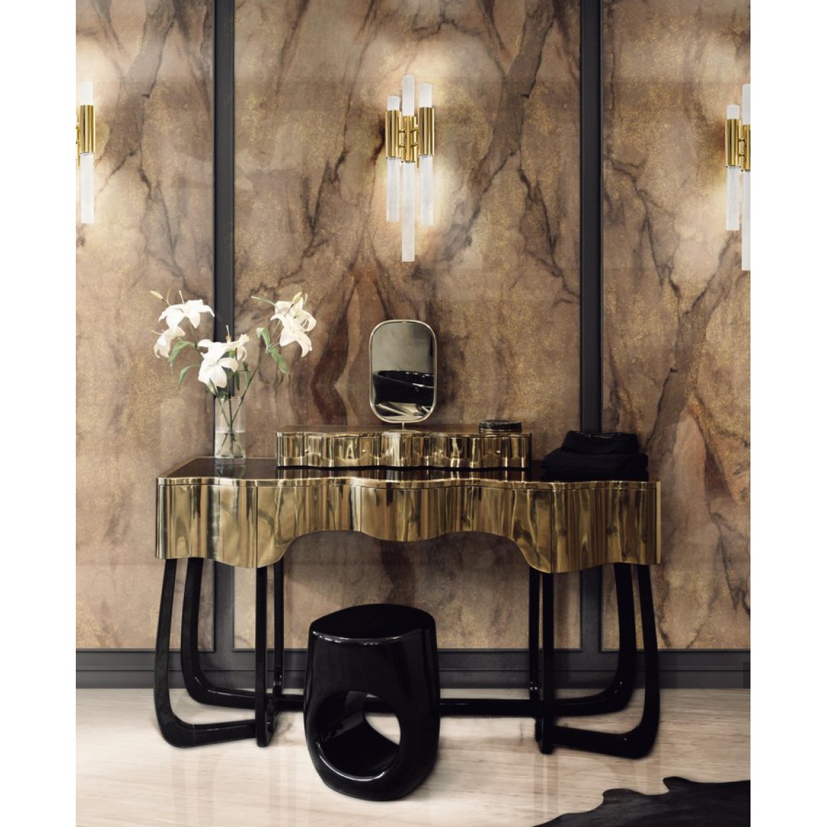 Настенный светильник Delight Collection Waterfall 6 gold
