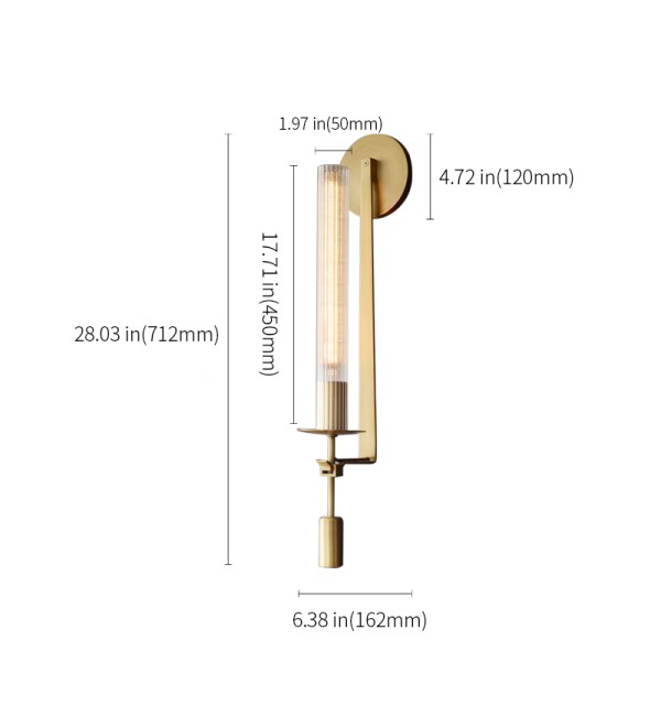 Настенный светильник Delight Collection MT8615-1W antique brass