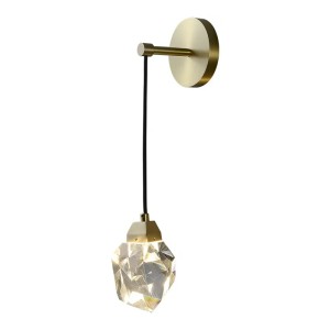 Настенный светильник Delight Collection Crystal rock II 9701W brass/clear
