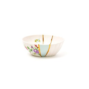 Салатник Seletti Kintsugi (белый, золотой, арт. 09638)