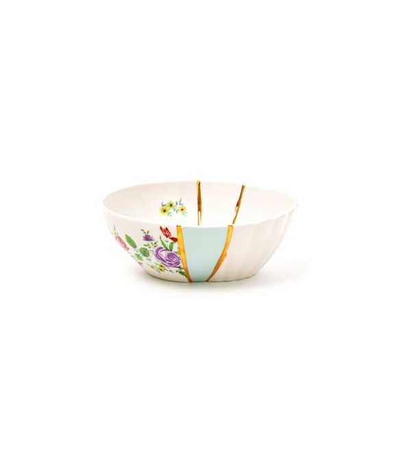 Салатник Seletti Kintsugi (белый, золотой, арт. 09638)