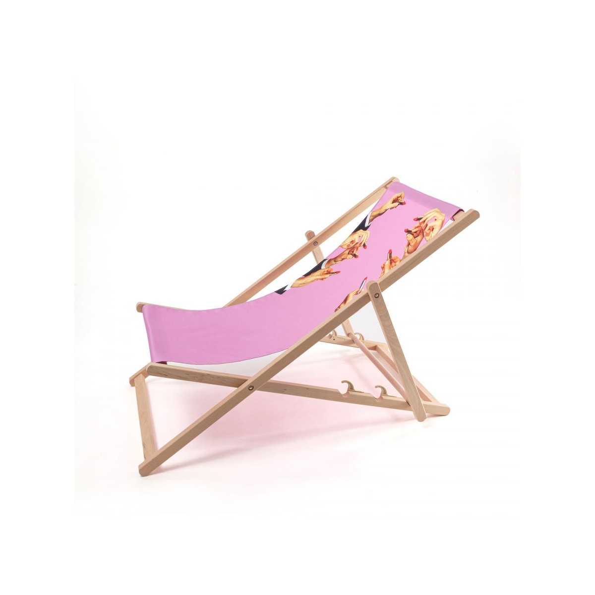 Шезлонг Seletti Toiletpaper Deckchair Lipstick Pink