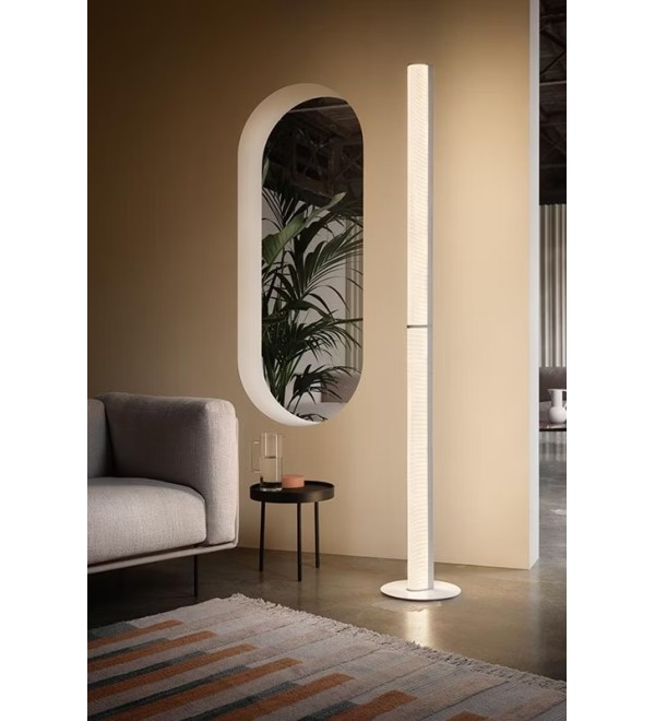 Торшер Slamp Modula Twisted light grey/plisse