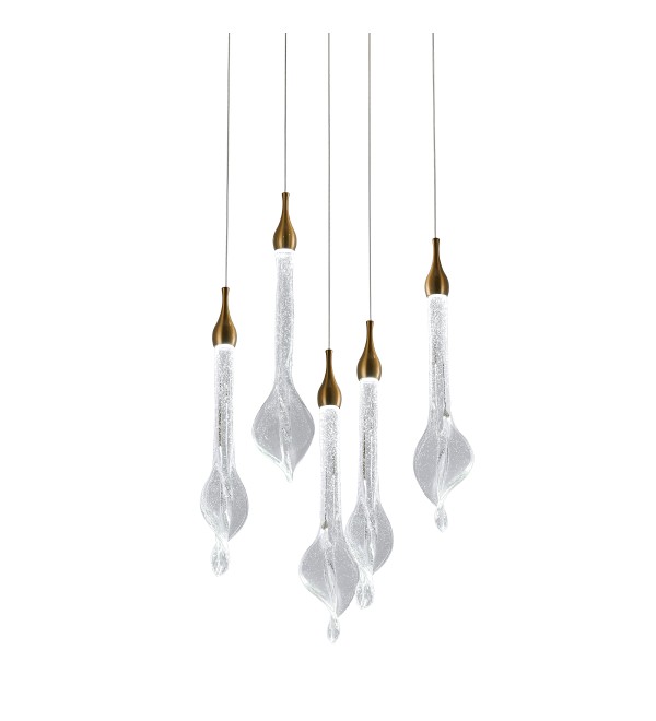 Подвесной светильник Delight Collection OD2433-5 gold/clear