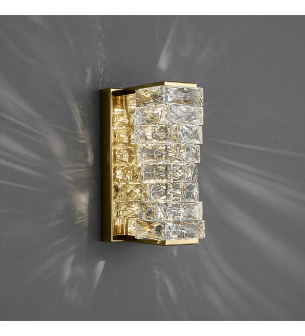Настенный светильник Delight Collection Glissando 6005W/S gold/clear