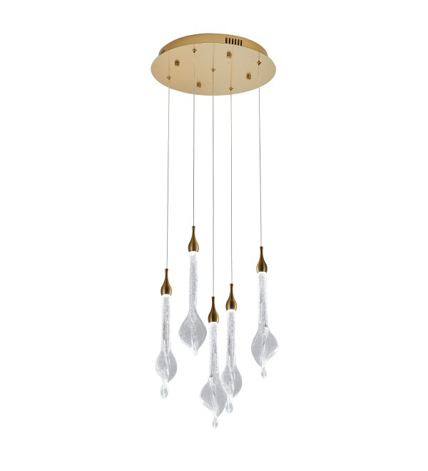 Подвесной светильник Delight Collection OD2433-5 gold/clear