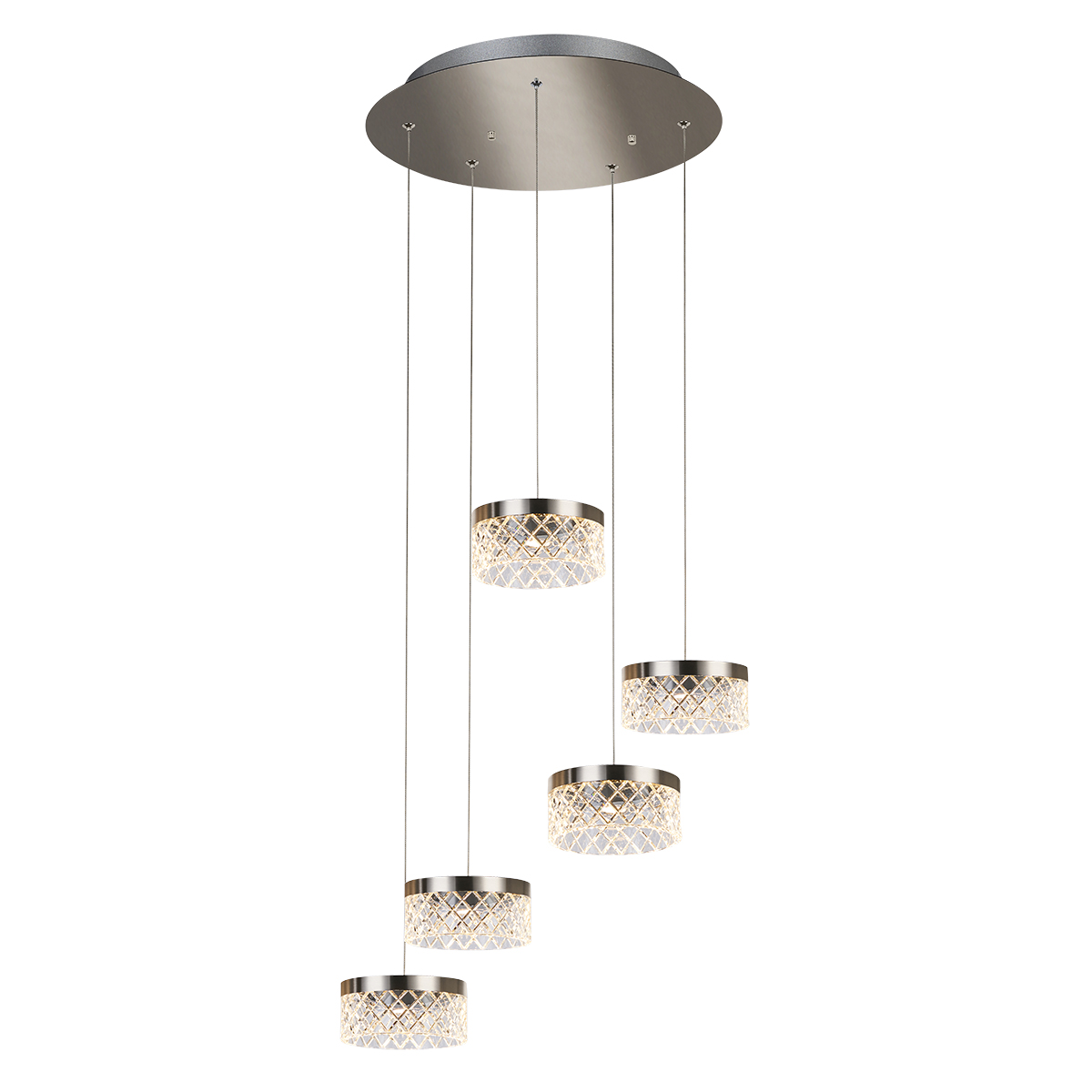 Подвесной светильник Delight Collection Diamond cut MD21020075-5A satin nickel