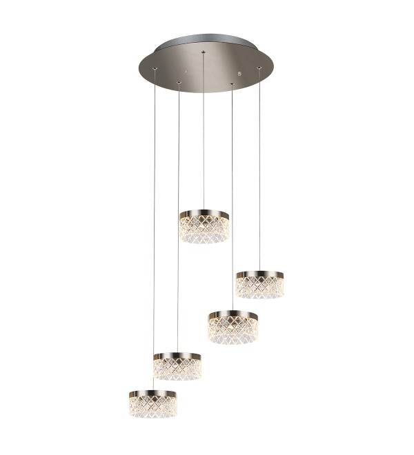 Подвесной светильник Delight Collection Diamond cut MD21020075-5A satin nickel