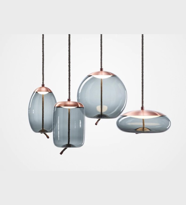 Подвесной светильник Delight Collection Knot A copper/blue