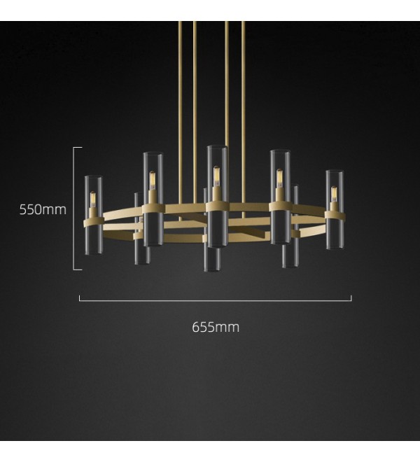 Люстра Delight Collection Ravelle MT8888-8H antique brass