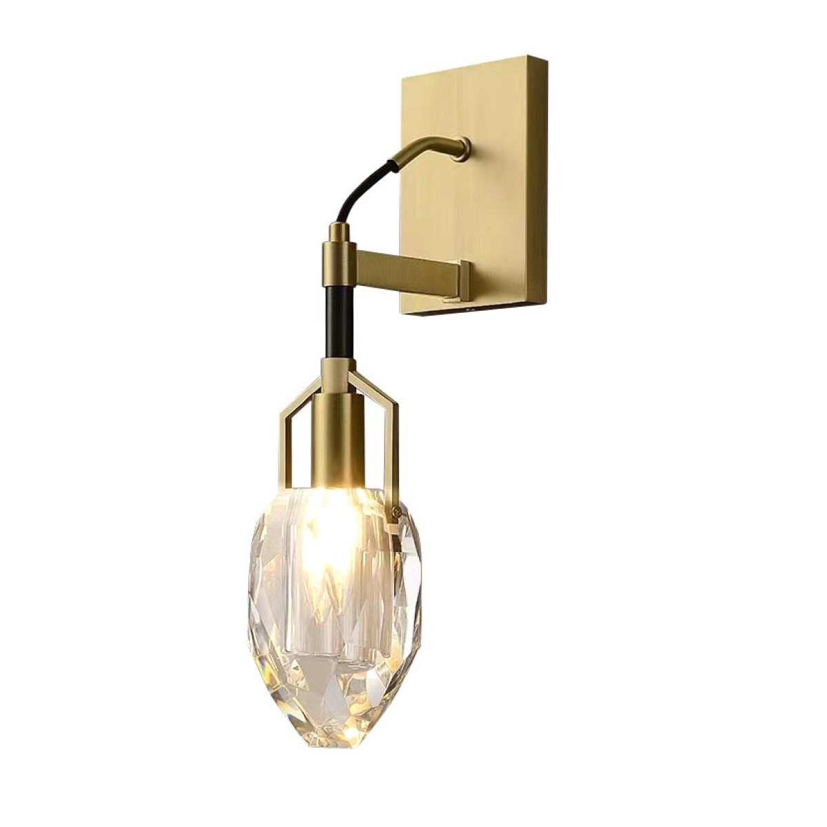 Настенный светильник Delight Collection 8960-1W brass/clear