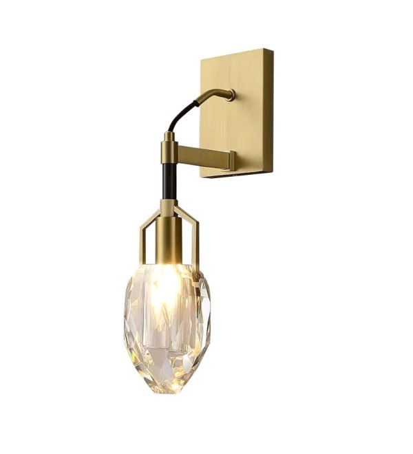 Настенный светильник Delight Collection 8960-1W brass/clear