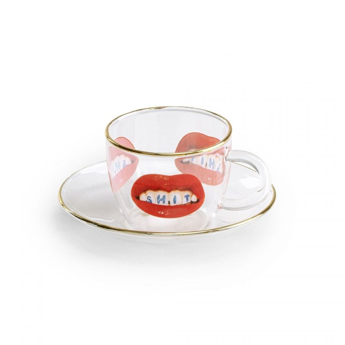Кофейная пара Seletti Toiletpaper Glass Shit
