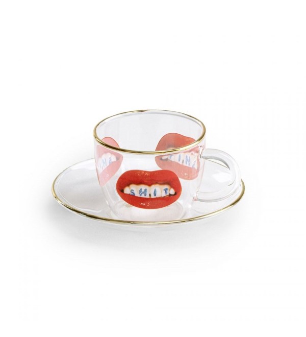 Кофейная пара Seletti Toiletpaper Glass Shit