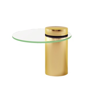 Журнальный стол Delight Collection Equilibre (прозрачный, золотой)