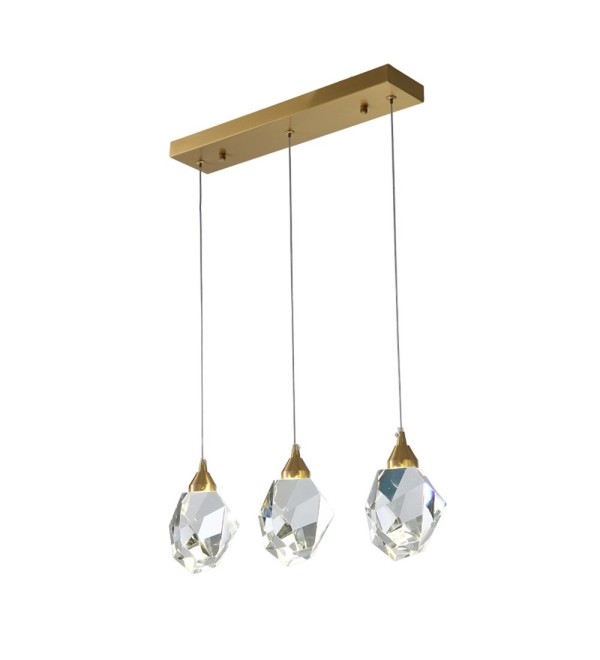 Подвесной светильник Delight Collection Crystal rock II 9701P/3L brass