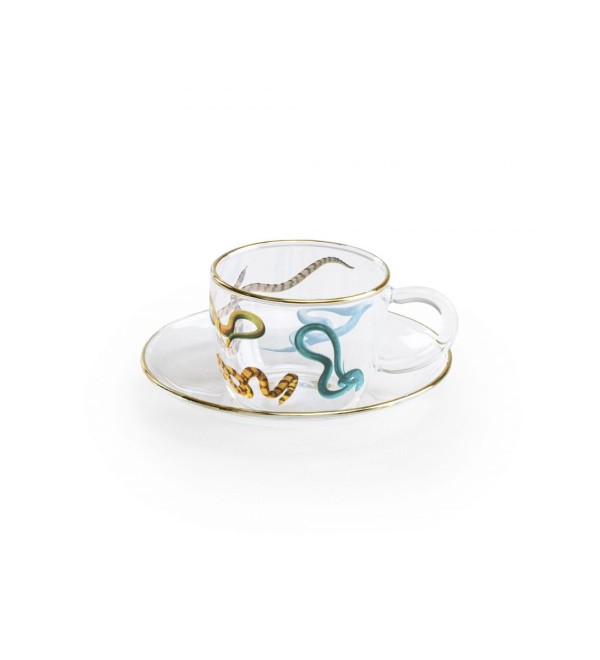 Кофейная пара Seletti Toiletpaper Glass Snakes