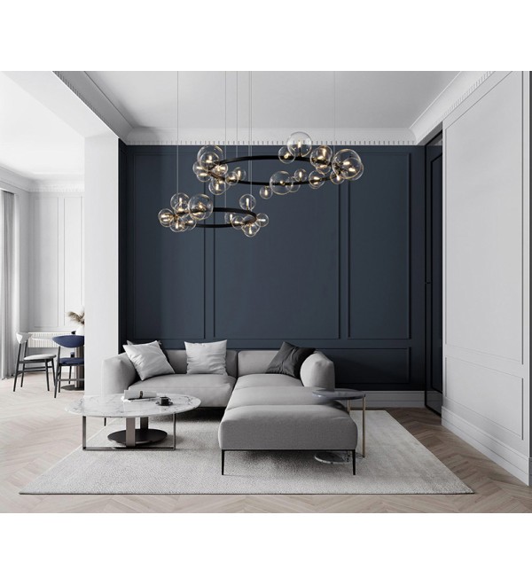 Люстра Delight Collection Art Deco Bubble 8828P/L black/clear