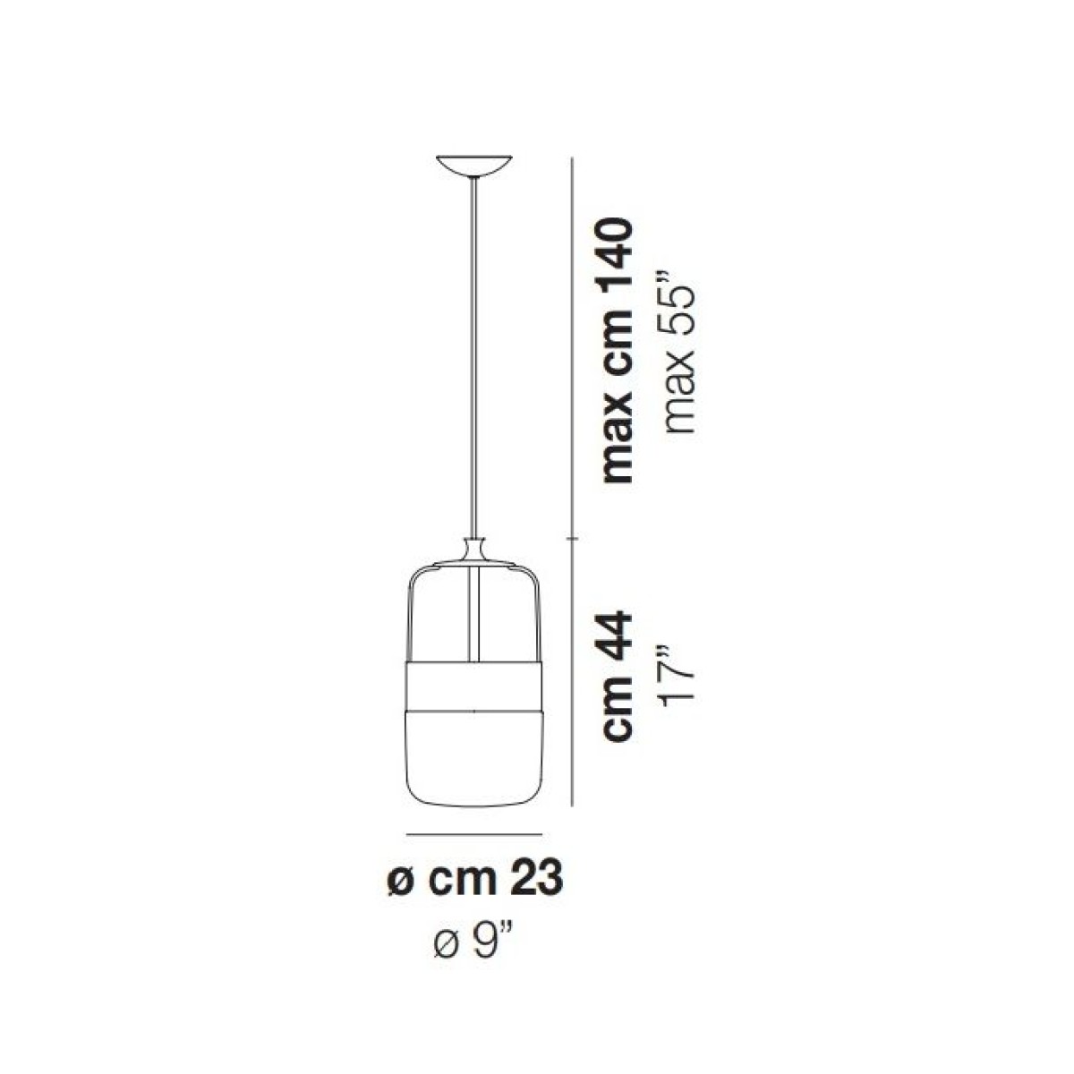 Подвесной светильник Vistosi FUTURA SP M clear/copper