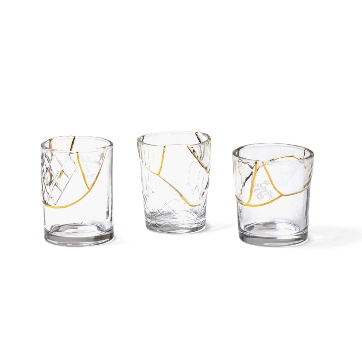 Стакан Seletti Kintsugi (белый, золотой, арт. 09657)
