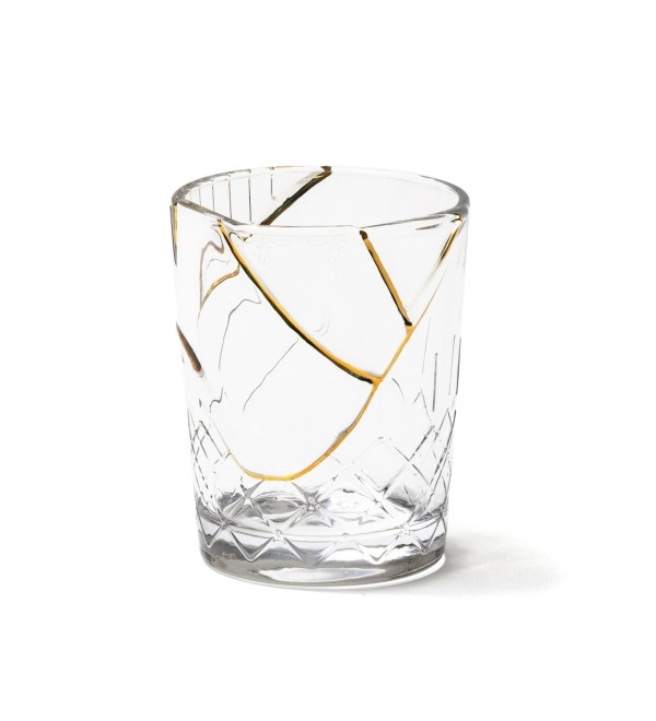 Стакан Seletti Kintsugi (белый, золотой)